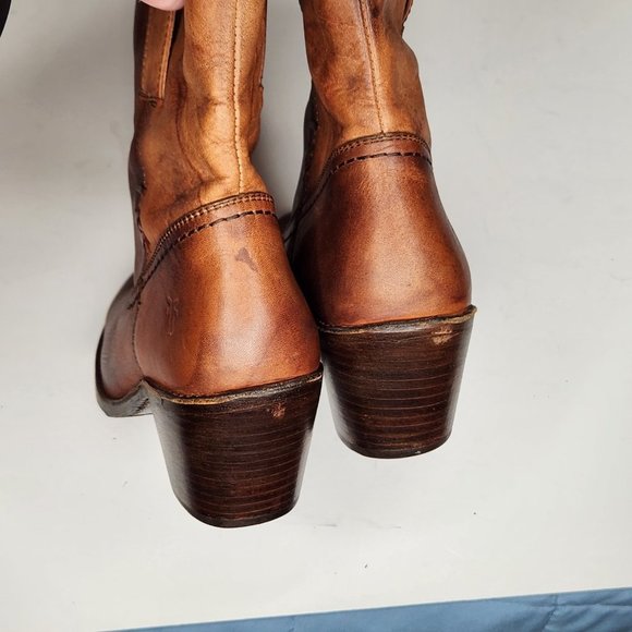 Frye Brown Heeled Boots - Picture 3 of 8
